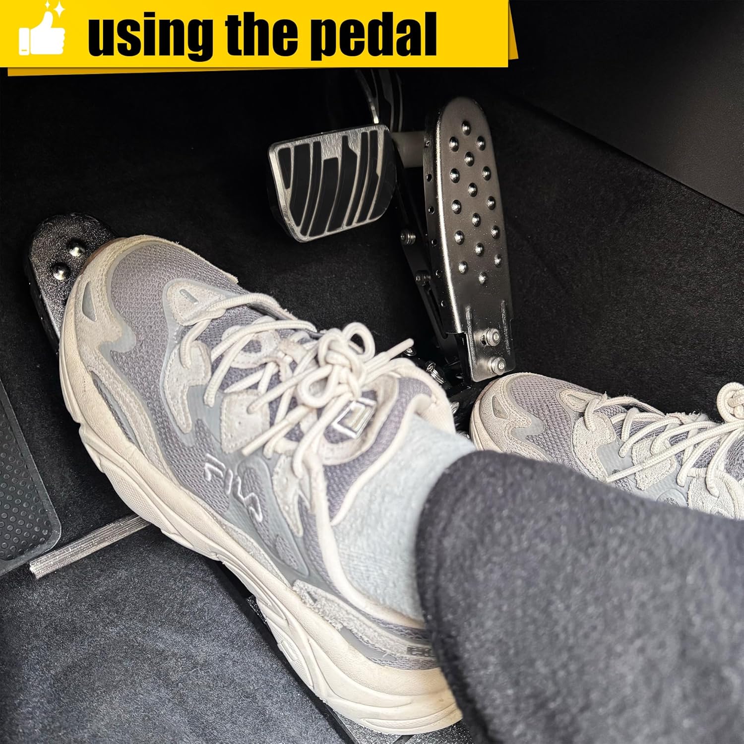 Portable Left Foot Accelerator Pedal – Adjustable LFGP Gas Pedal for Disabled, Injured, and Stroke Recovery Drivers – Sturdy, Split Design with Footrest for Easy Use