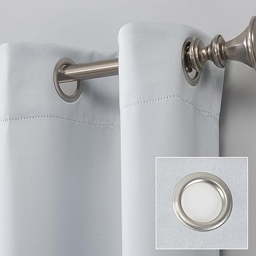 Miniatura 2 de Paquete de 2 paños de cortinas Sun Zero, de estilo Soho, opacas, energéticamente eficientes y con ojales