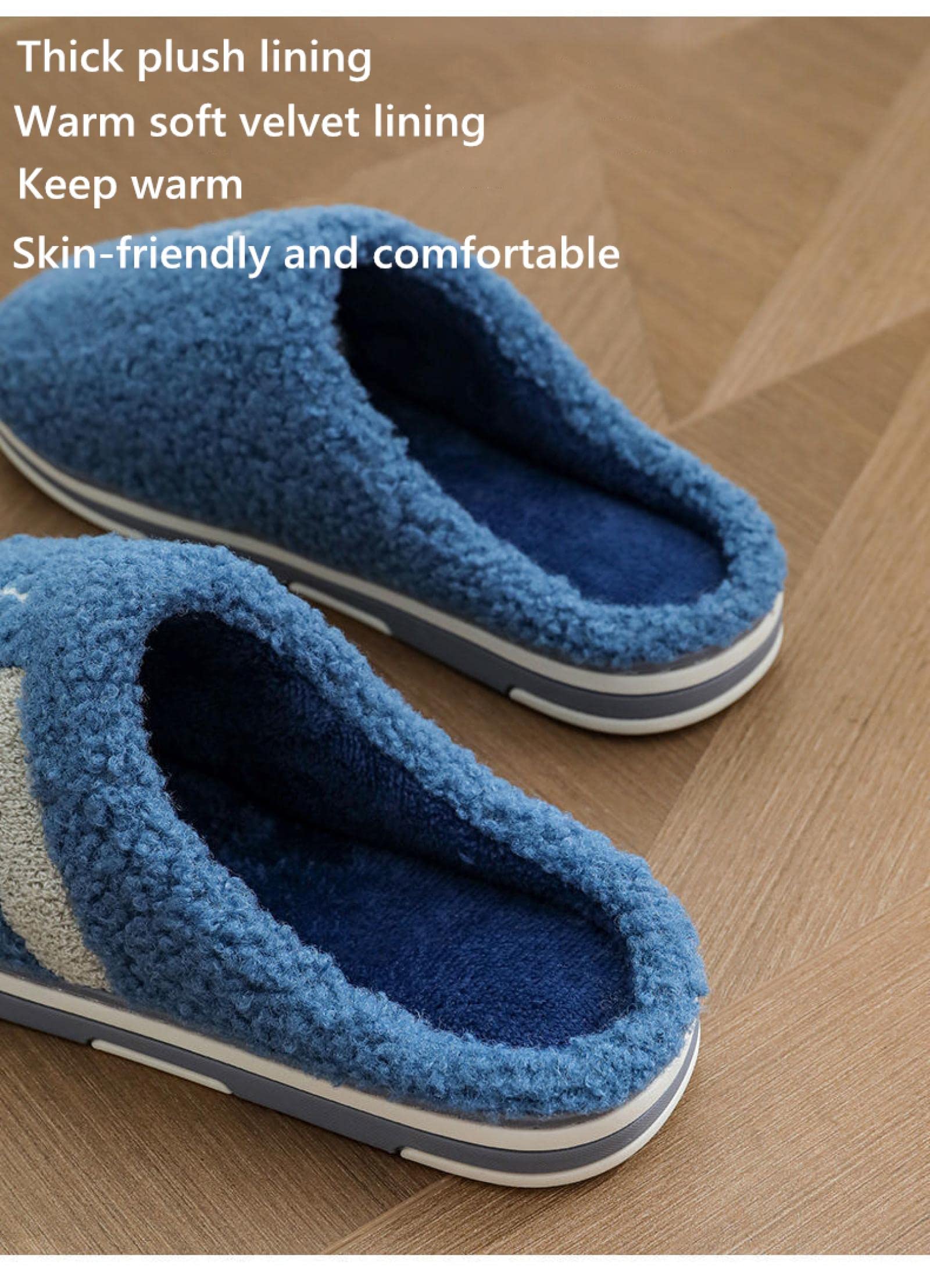Un'Elegante Pantofole in Cotone Pantofole Calde Pantofole in Cotone Men Autumn And Winter Indoor Comfortable Cotton Slippers Plush