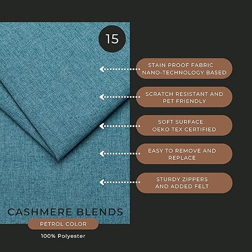 Miniatura 3 de comfortly Funda para sofá EKTORP de 3 asientos, funda de repuesto resistente de 7 piezas, resistente tela nanotecnológica a prueba de mascotas y