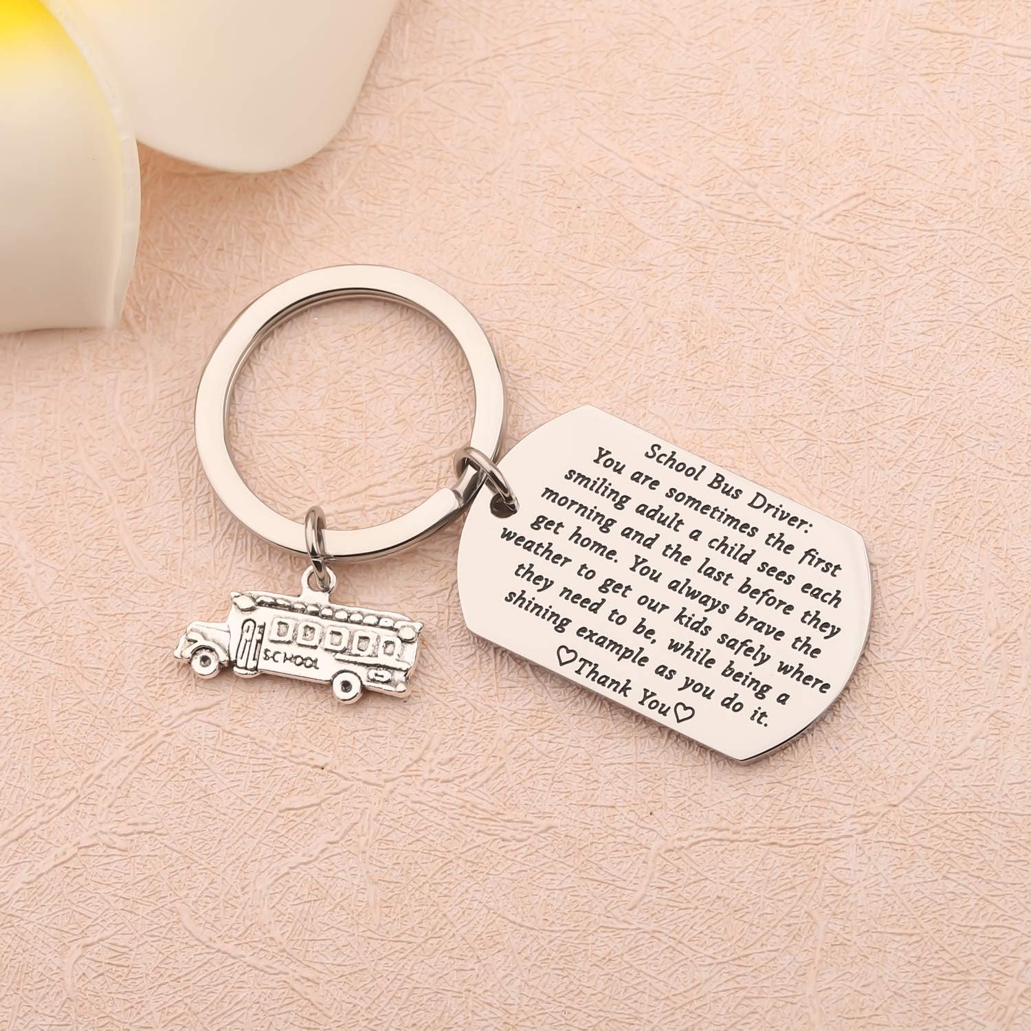 School Bus Driver Appreciation Gift Thank You Keychain Gifts for School Bus Driver Back to School Gift image 4