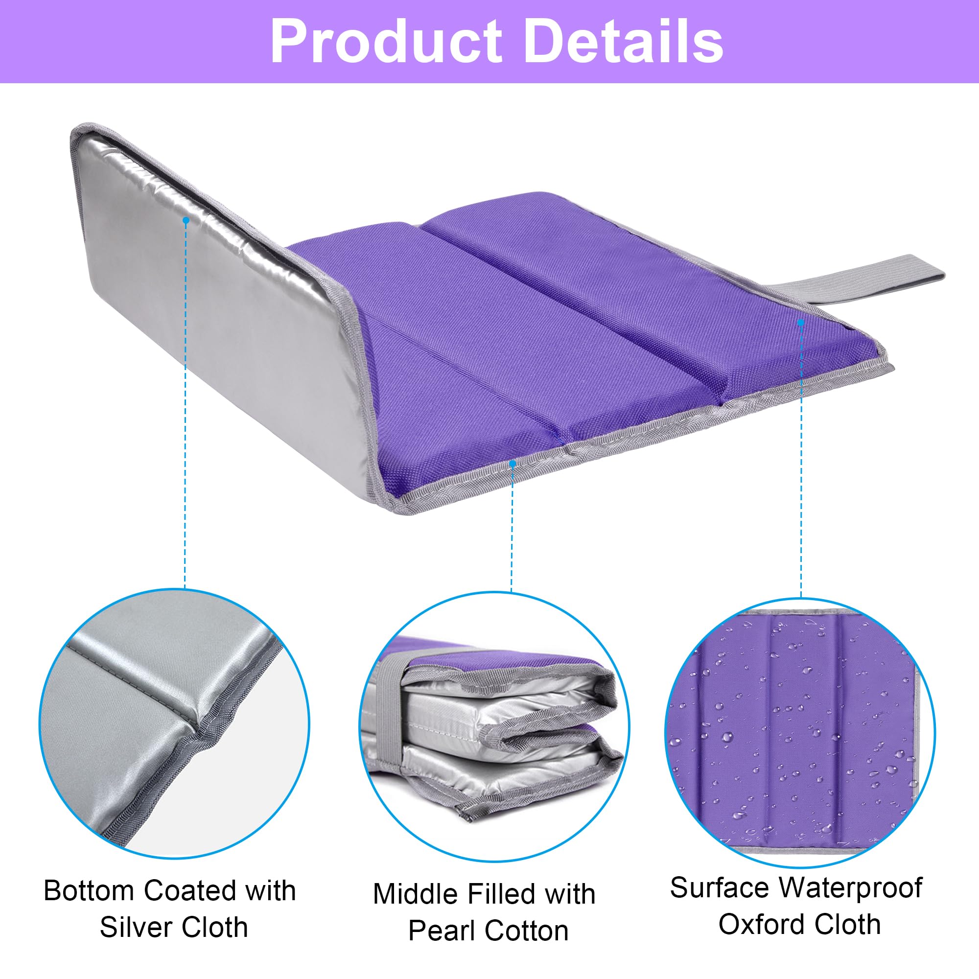 Seatwith Mini Siège Tapis Pliable (2 Pièces) - Petit Tapis De Sol Camping Isolant Avec Sac De