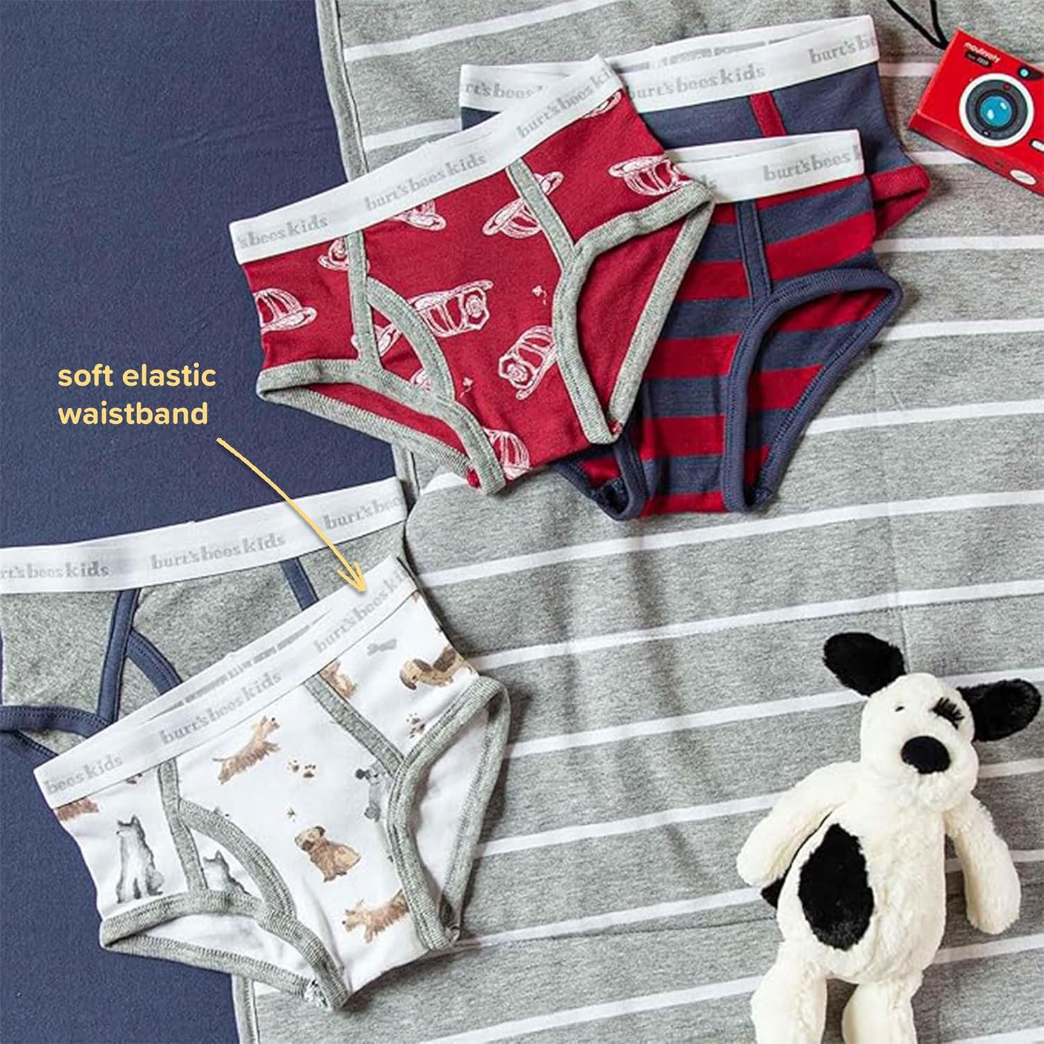 Burt's Bees Baby Boys' Underwear Set - Breathable 100% Organic Cotton Undies, Pack of 5 for Toddler 2T to 8 Years Old - Image 3