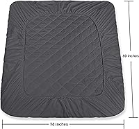 Vista 4 de Utopia Bedding - Funda acolchada ajustada para colchón, tamaño King, protector y cubierta de colchón elástico con bolsillo profundo que se estira