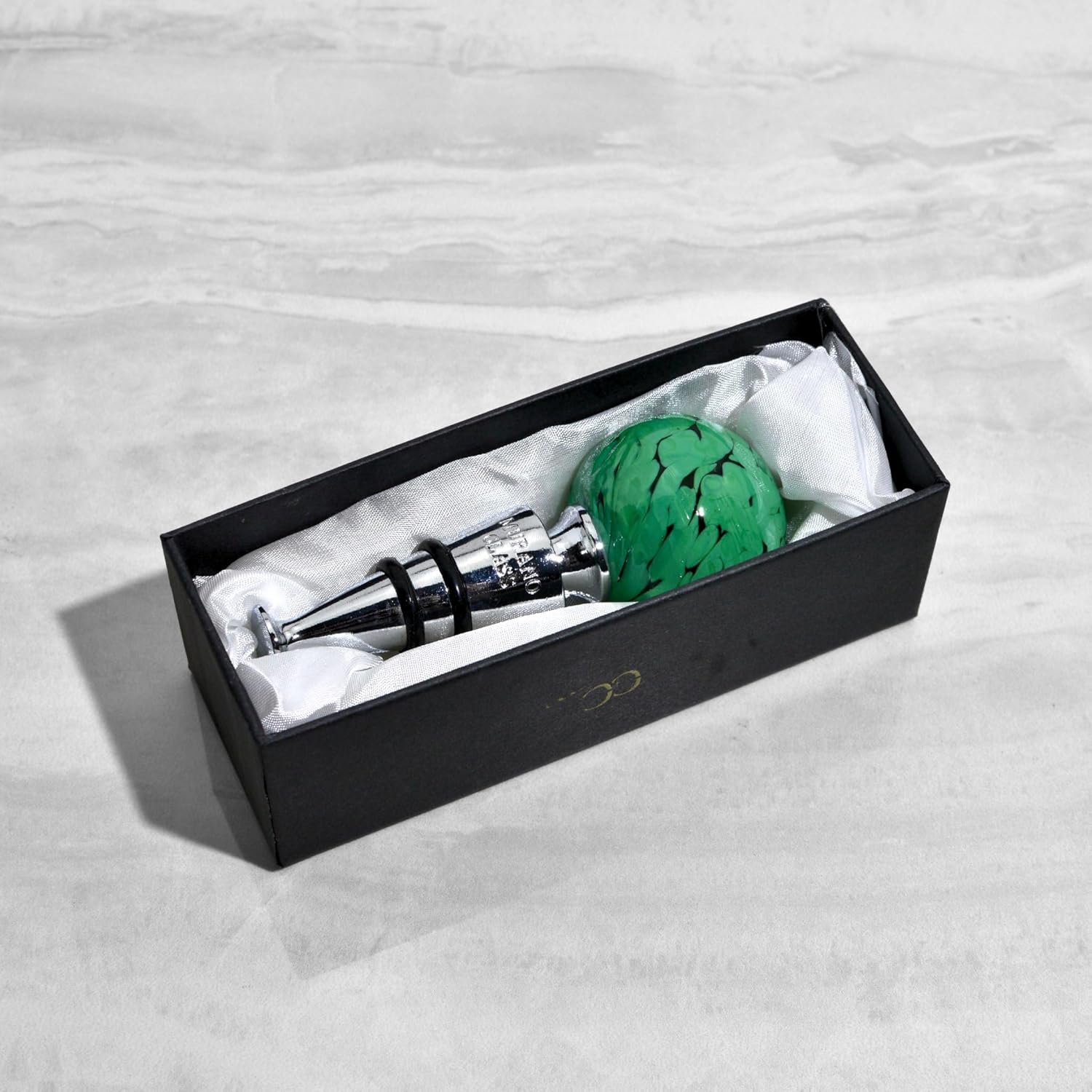 My Italian Decor Handblown Murano Glass Wine Bottle Stopper, ONE STOPPER, Reusable Wine Cork, Leak Proof, Suitable for Standard Bottle, Keep Wine Fresh, Wine Bottle Sealer - Made In Italy (Multi)