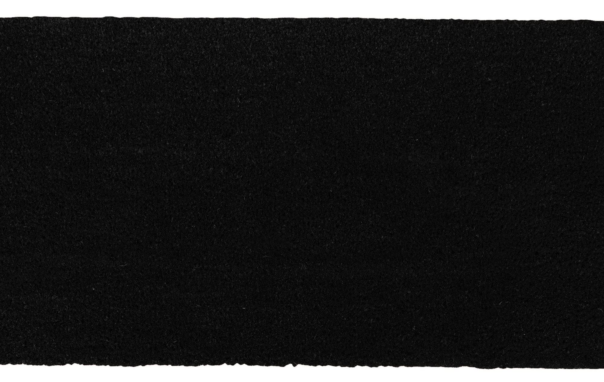 Theodore Magnus Natural Coir Doormat with Non-Slip Backing - 17 x 30 - Outdoor / Indoor - Black - COIR-1730-15-Black
