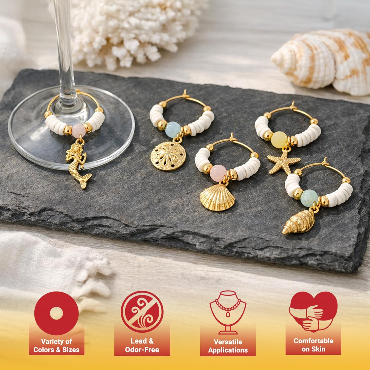 Mandala Crafts 4mm Rainbow Heishi Beads – 6000 Flat Polymer Clay Disc Beads for Adult Jewelry Making Round Spacers, Necklaces and Bracelet Making - Image 6