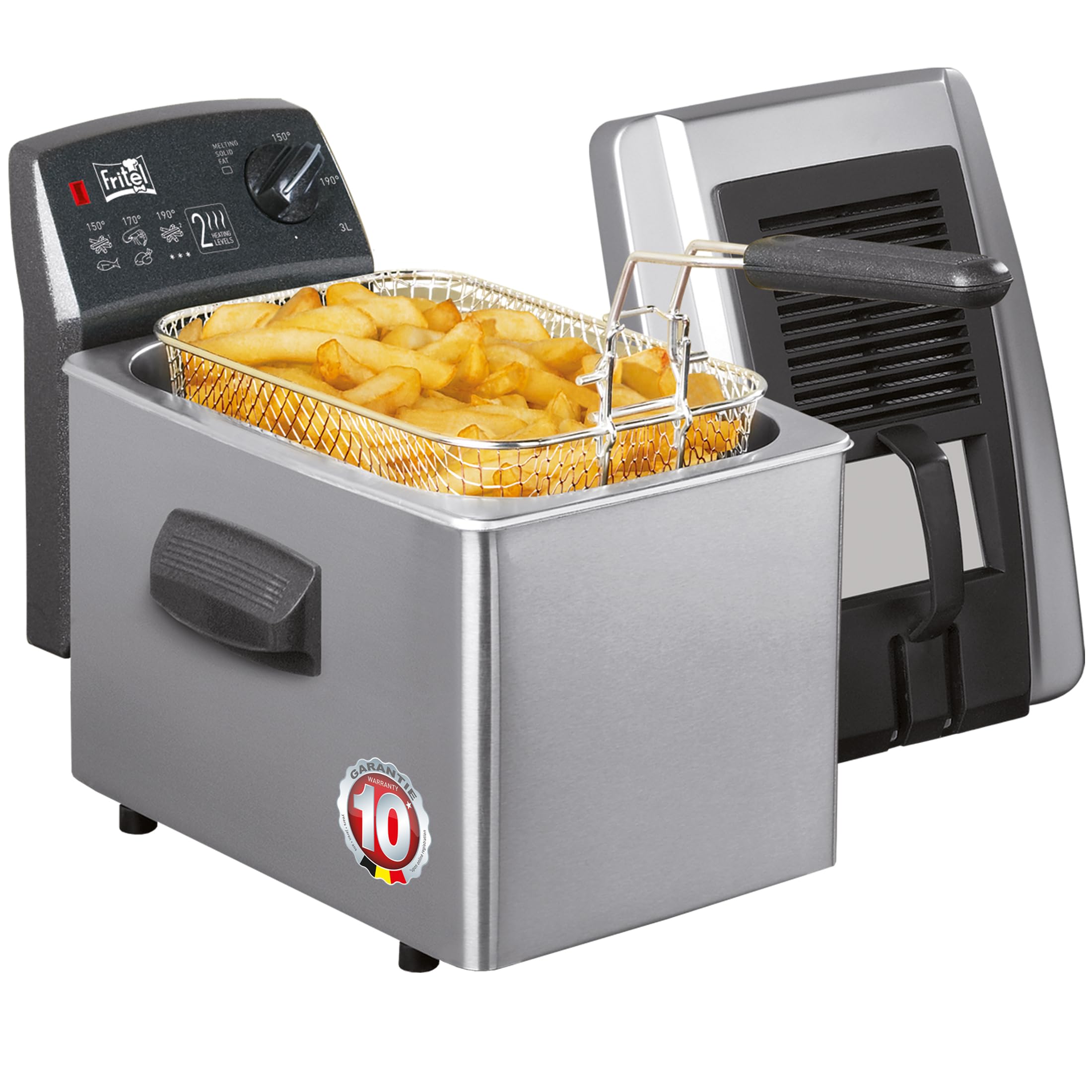 FRITEL Fritteuse Turbo SF 4170 3 l 2400 W Filterdeckel Sichtfenster