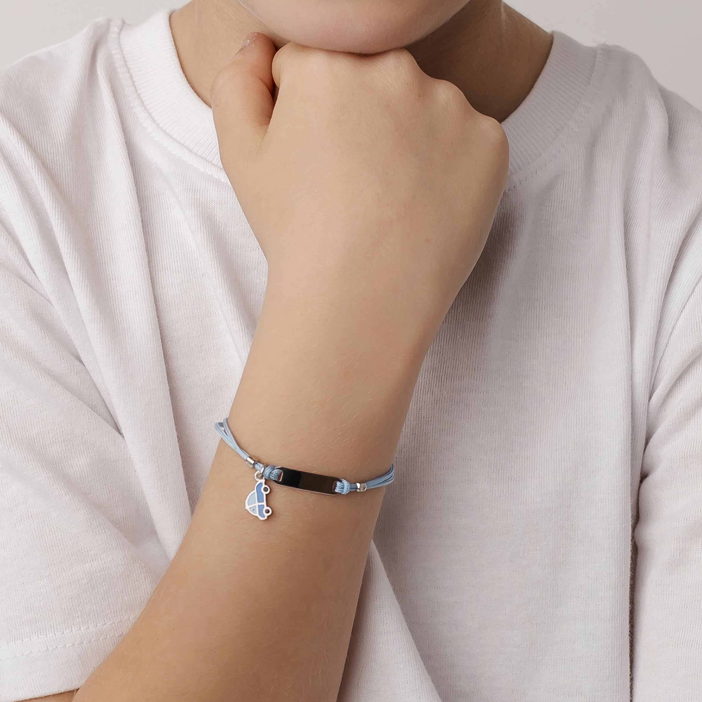 Sakrami 925 Sterling Silber Armband Kids Collection + Personalisierte Geschenkbox - Armband für Geburt Kommunion oder Taufe