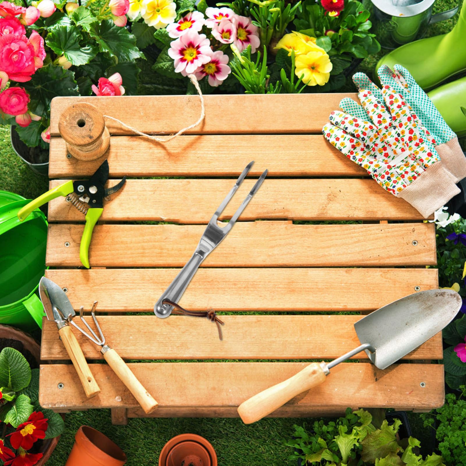 5 Teiliger Gartenhandrechen Mini Gartengeräte Für Die Landschaftsgestaltung Gartenrechen Unkrautstecher Rechen Gartenheckenstecher Handgrubber Gartenwerkzeug Griffrechen