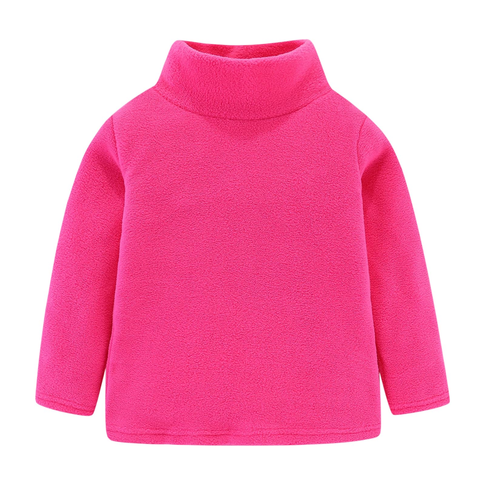 Mud Kingdom Kids Fleece Shirts High Collar Soft Tops Unisex