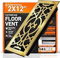 Vista 45 de Cubiertas de ventilación de piso 4 x 10 pulgadas con cubierta de malla, trampa de calor y aire, ventilación de piso de metal caminable