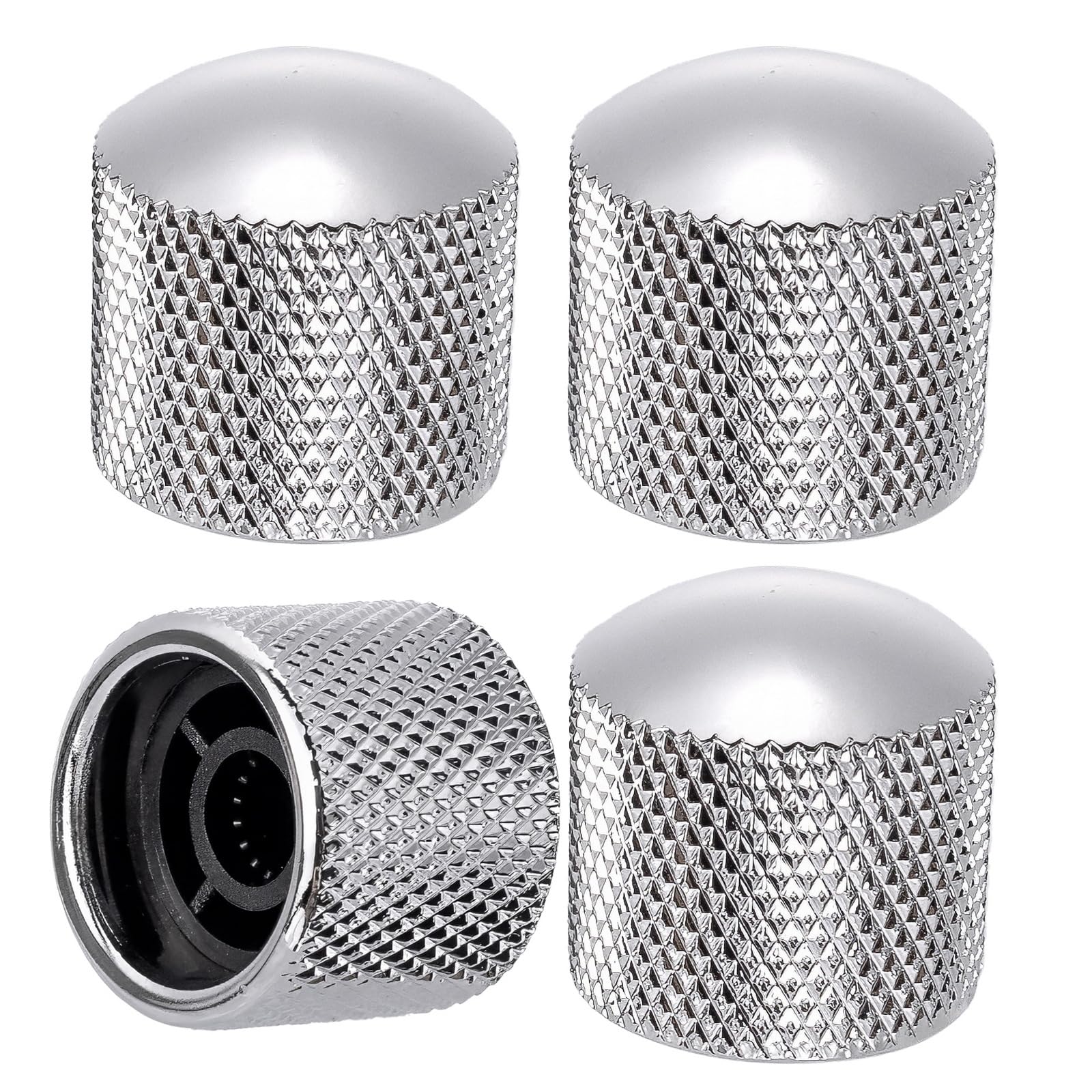 VARIAL KNOB 単体 Silver Amazon.com: 4Pcs Metal Guitar Knobs Volume Tone Control Knob
