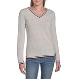 Women&apos;s Long Sleeve V-Neck Hotfix Pullover Sweater