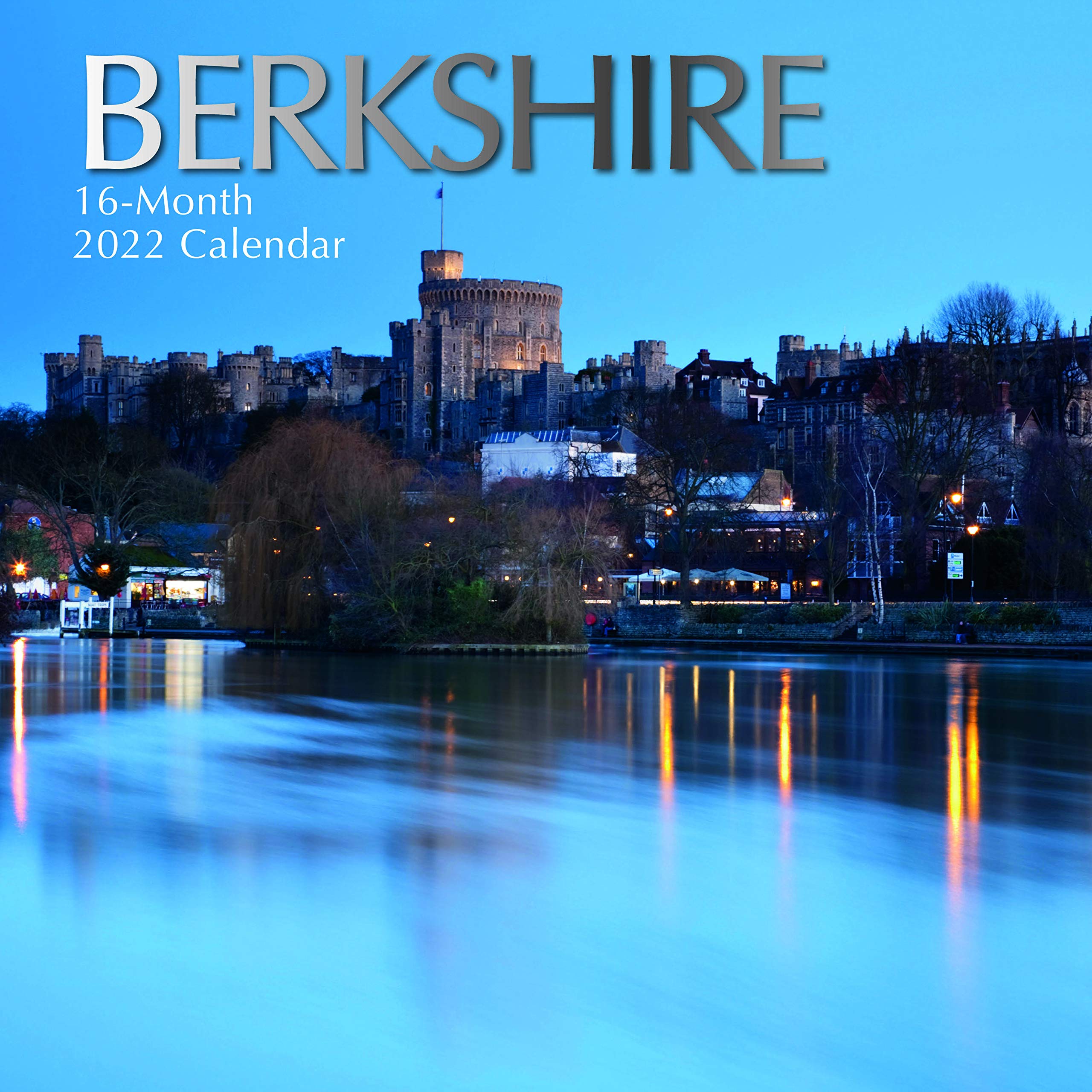 2022 Wall Calendar - Berkshire, 30 x 30 CM Monthly View, 16-Month, Scenic Britain Theme, Includes 180 Reminder Stickers