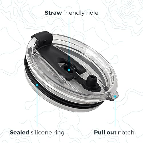 Miniatura 5 de Arctic Tumblers - Vaso de acero inoxidable para camping y viajes, con tapa a prueba de salpicaduras y popote, doble pared aislada al vacío, termo