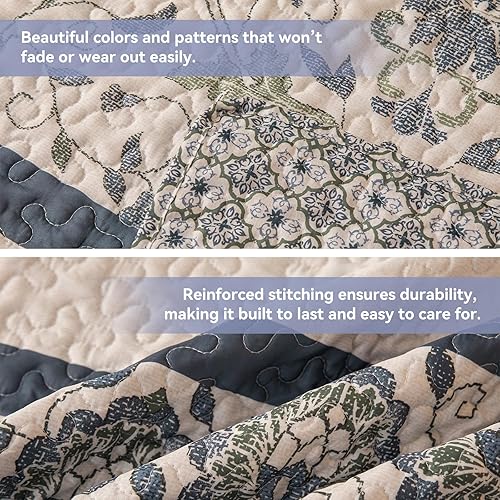 Miniatura 5 de Juego de edredón de otoño bohemio de tamaño individual, 2 piezas de microfibra de poliéster, 1 edredón, 1 funda estándar con colchas reversibles,