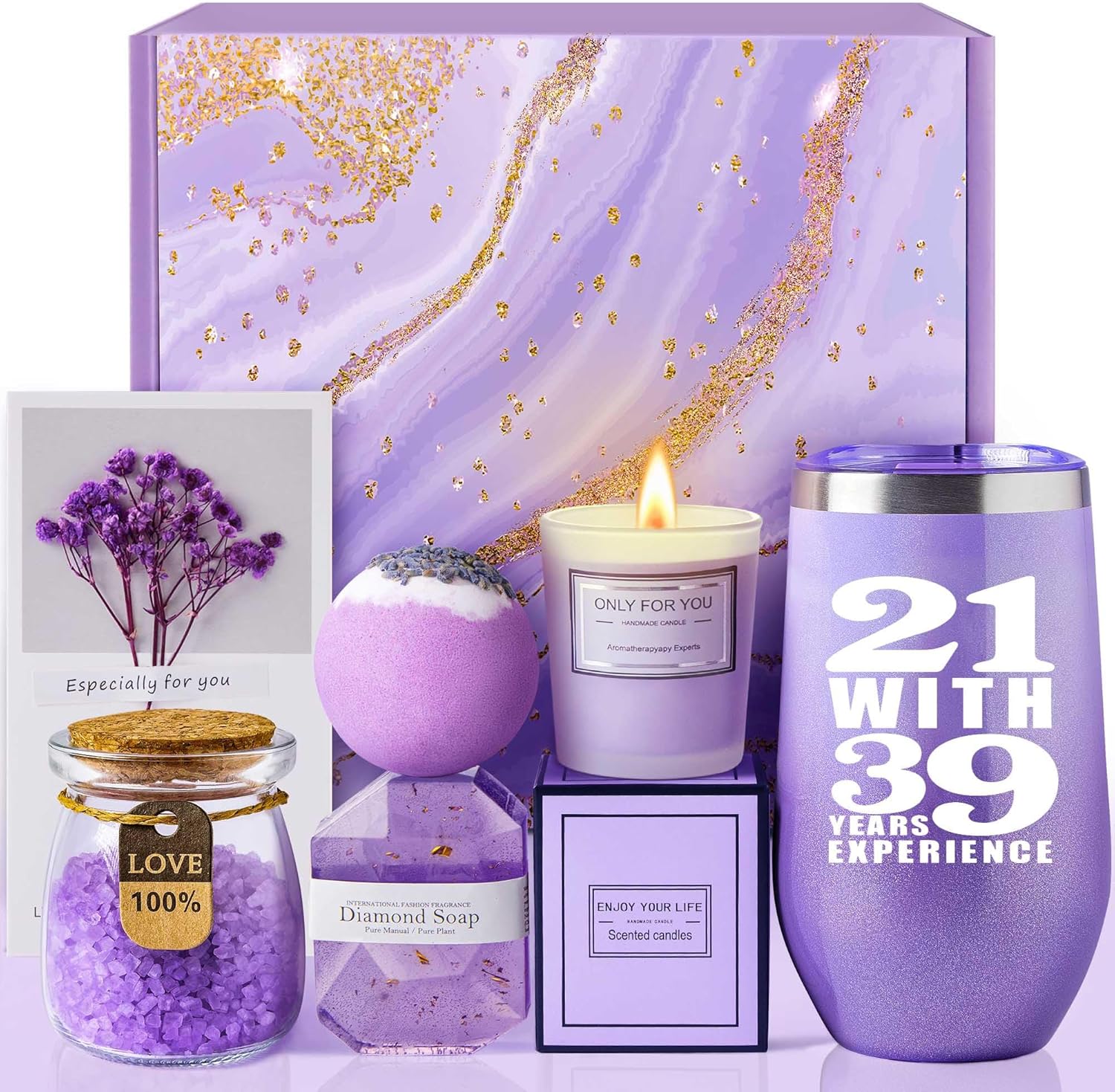 60th Birthday Gifts for Women, Happy 60th Birthday Gift Basket 1965, Funny Gifts fo...