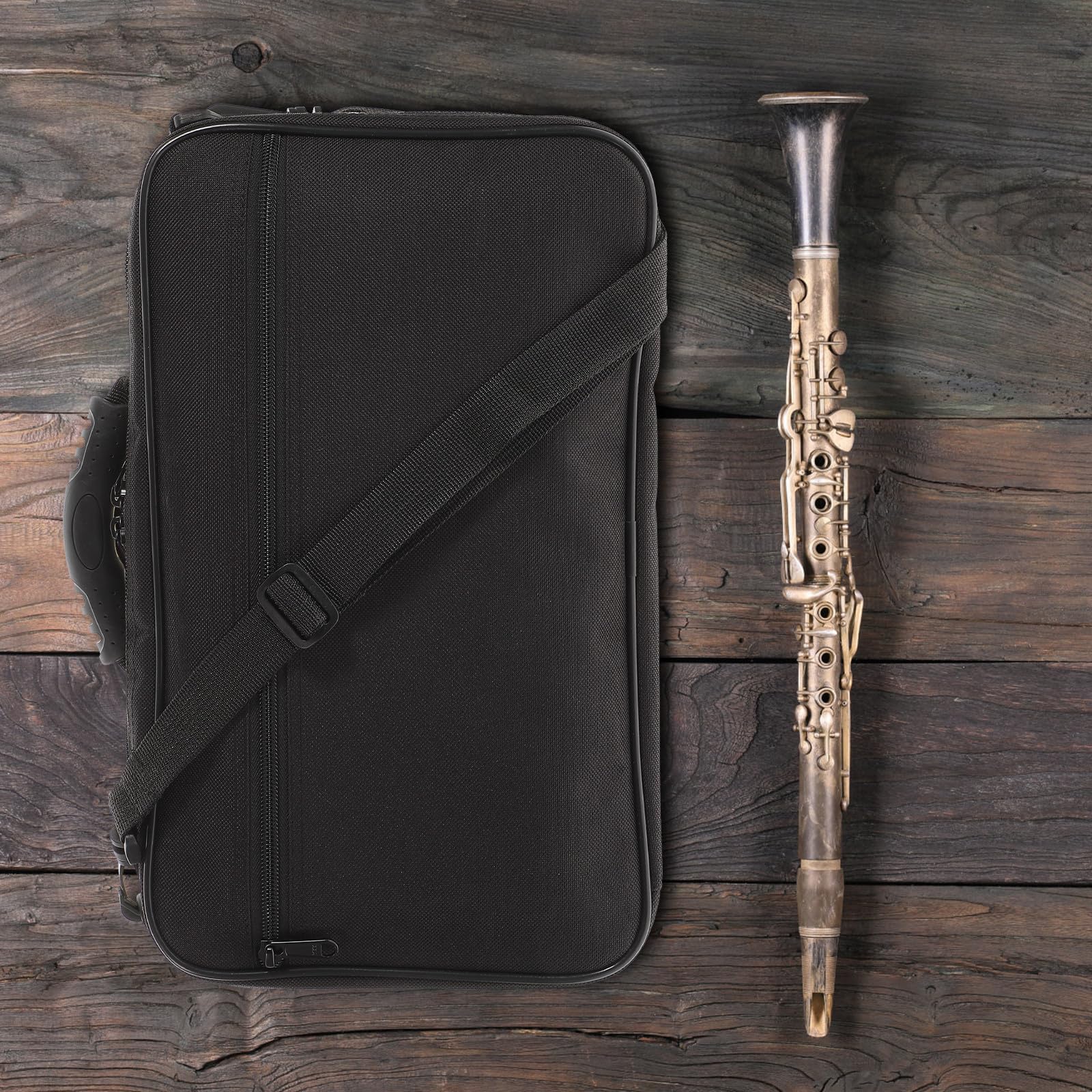Toddmomy Étui de Transport pour Hautbois Noir en Cuir Pu Compartiment Interne Pratique et Design Simple pour Musicien Portable