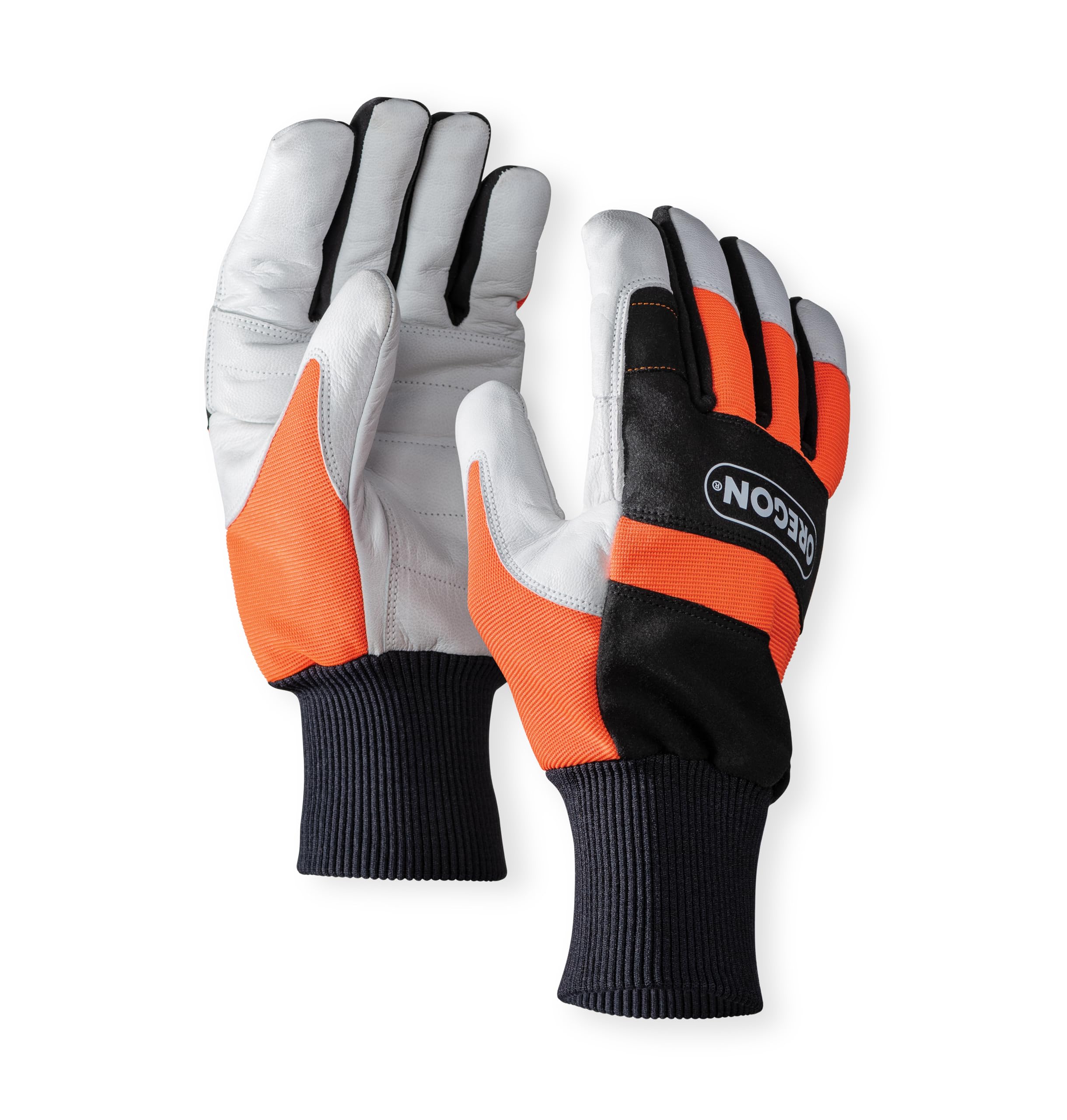Gants de sécurité en cuir Oregon pour tronçonneuse taille XL avec protection des deux mains