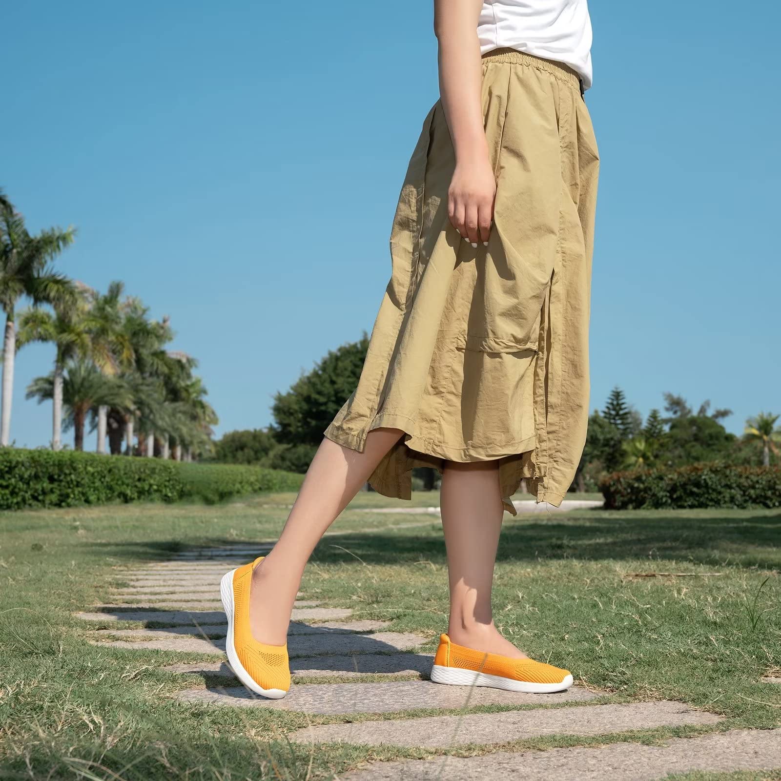 TIOSEBON Scarpe da Donna Basse, Piatte, Ultra Leggere e Traspiranti in Rete