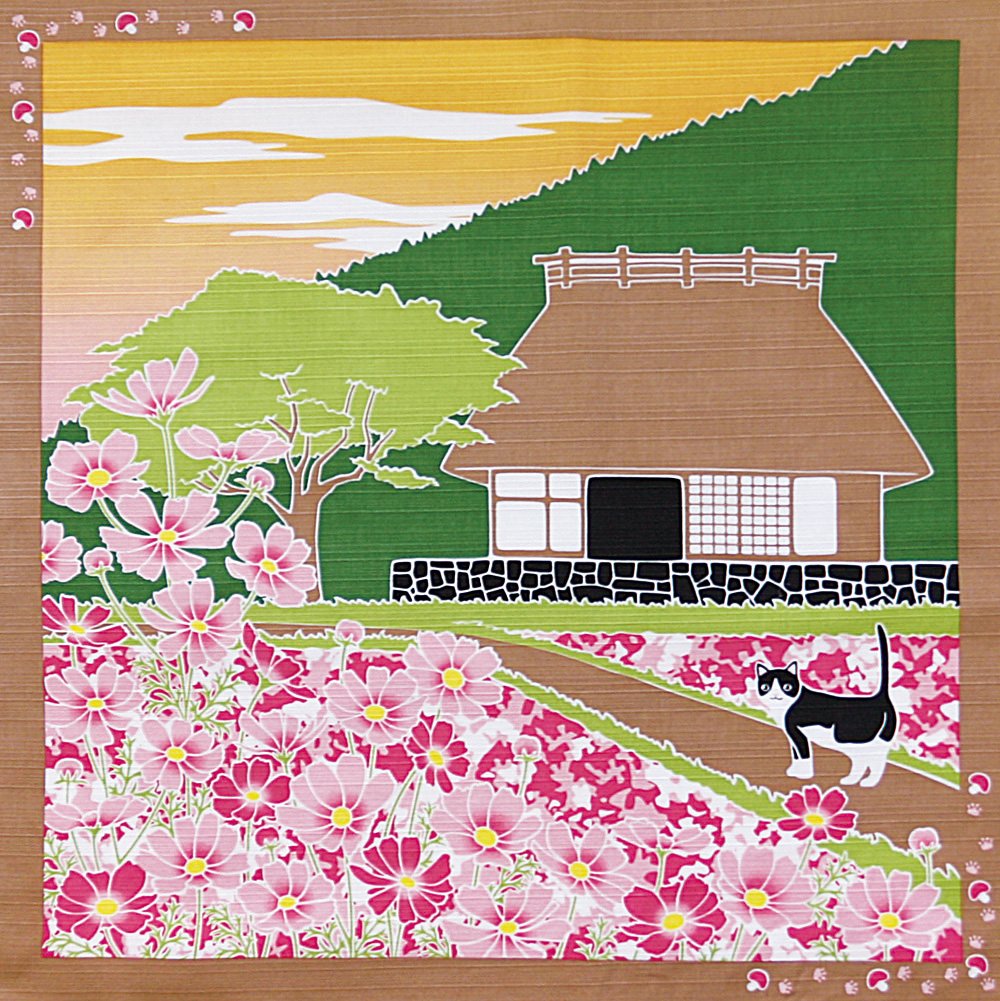 Amazon.com: Yamako 88593 Tama's Walk, Small Furoshiki, Autumn