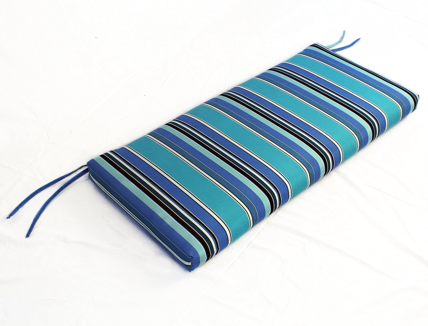 Comfort Classics 40W x 18Dx 3H Sunbrella Outdoor Waterfall Style Bench Cushion in Dolce Oasis Inc. Made in USA