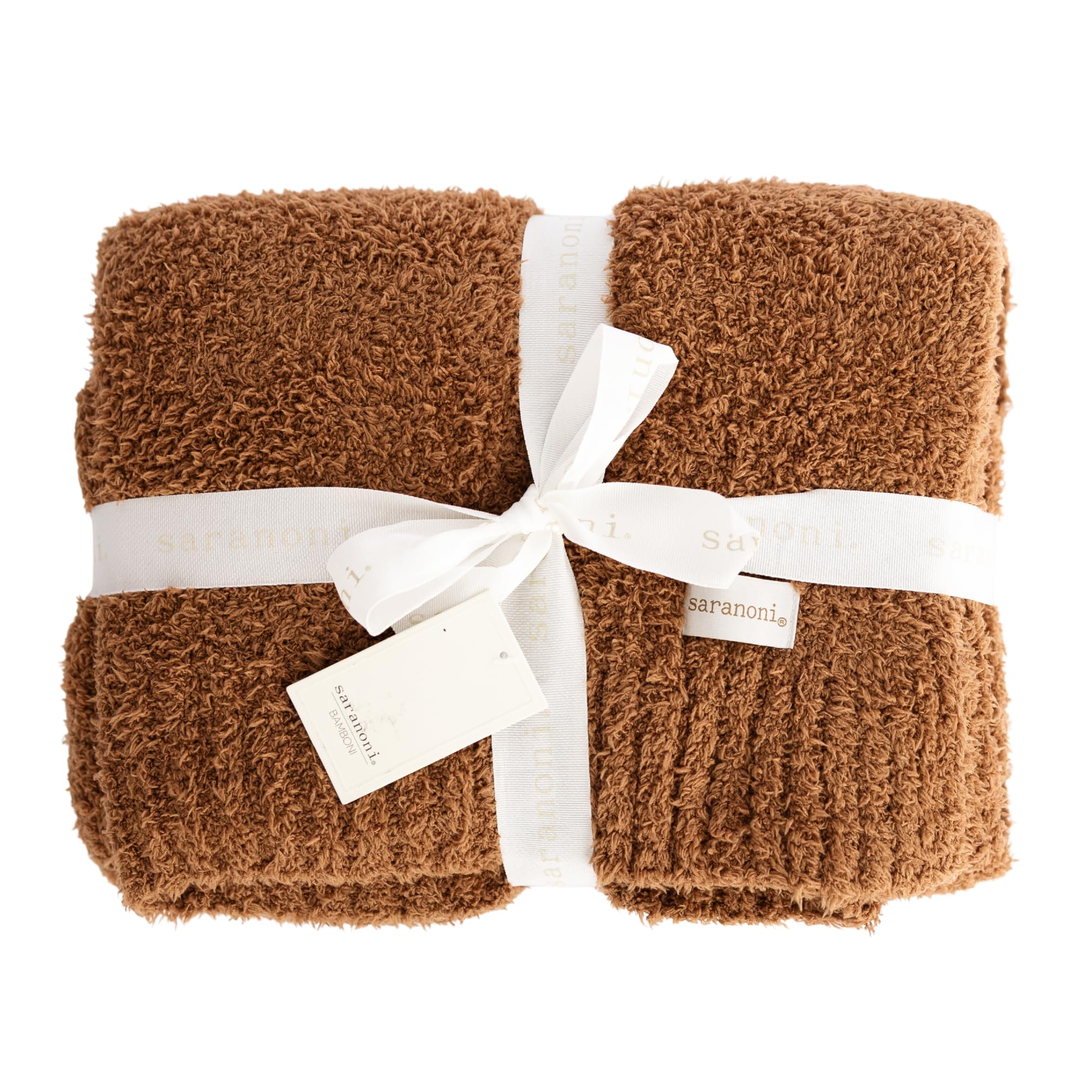 Saranoni Bamboni Throw Blanket Luxury Soft Teen &amp; Kids - Taupe 40" x 60"