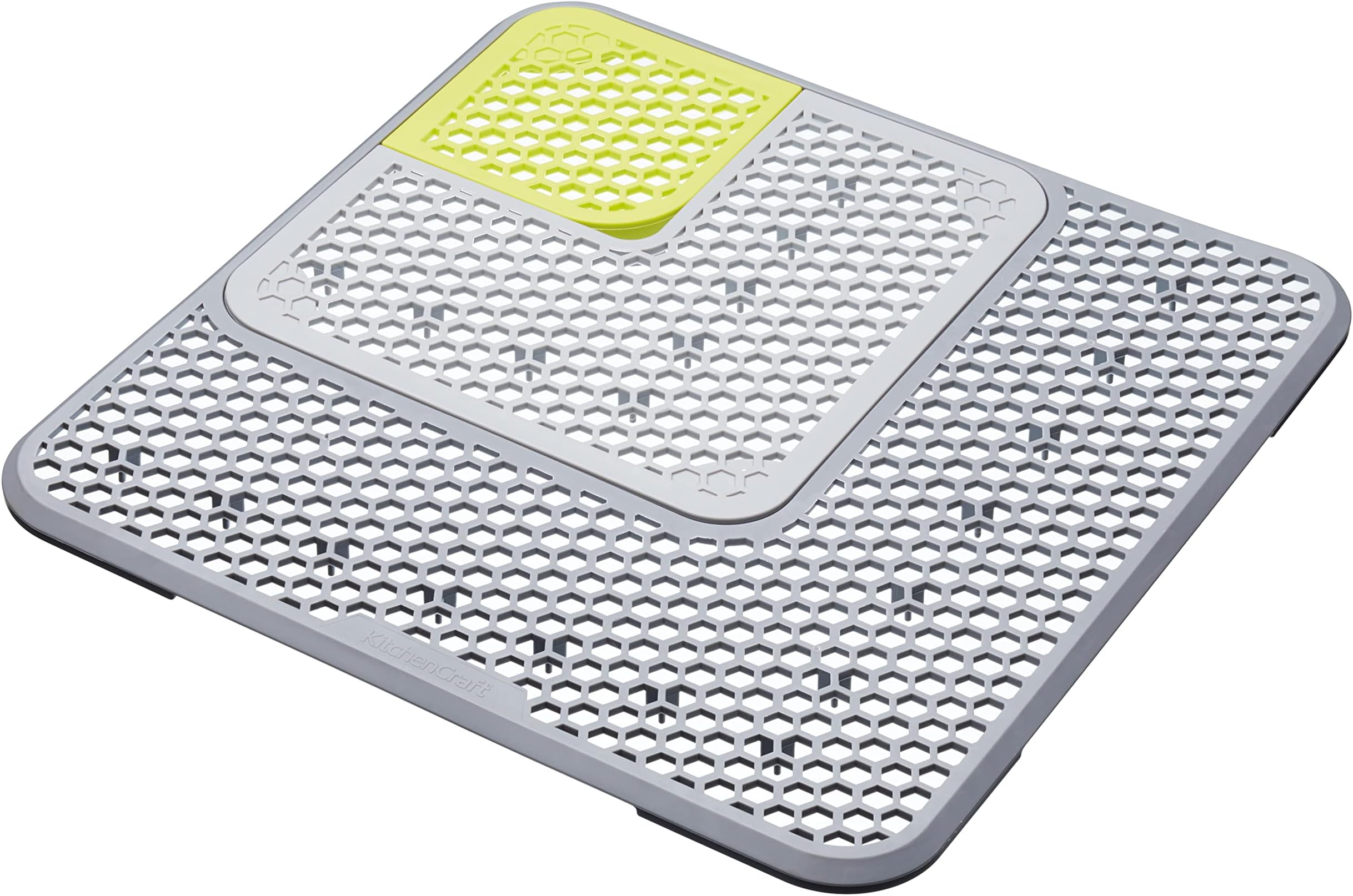 iDesign 80085 Axis Sink Protector, Metal Dish Drainer Grid for Kitchen