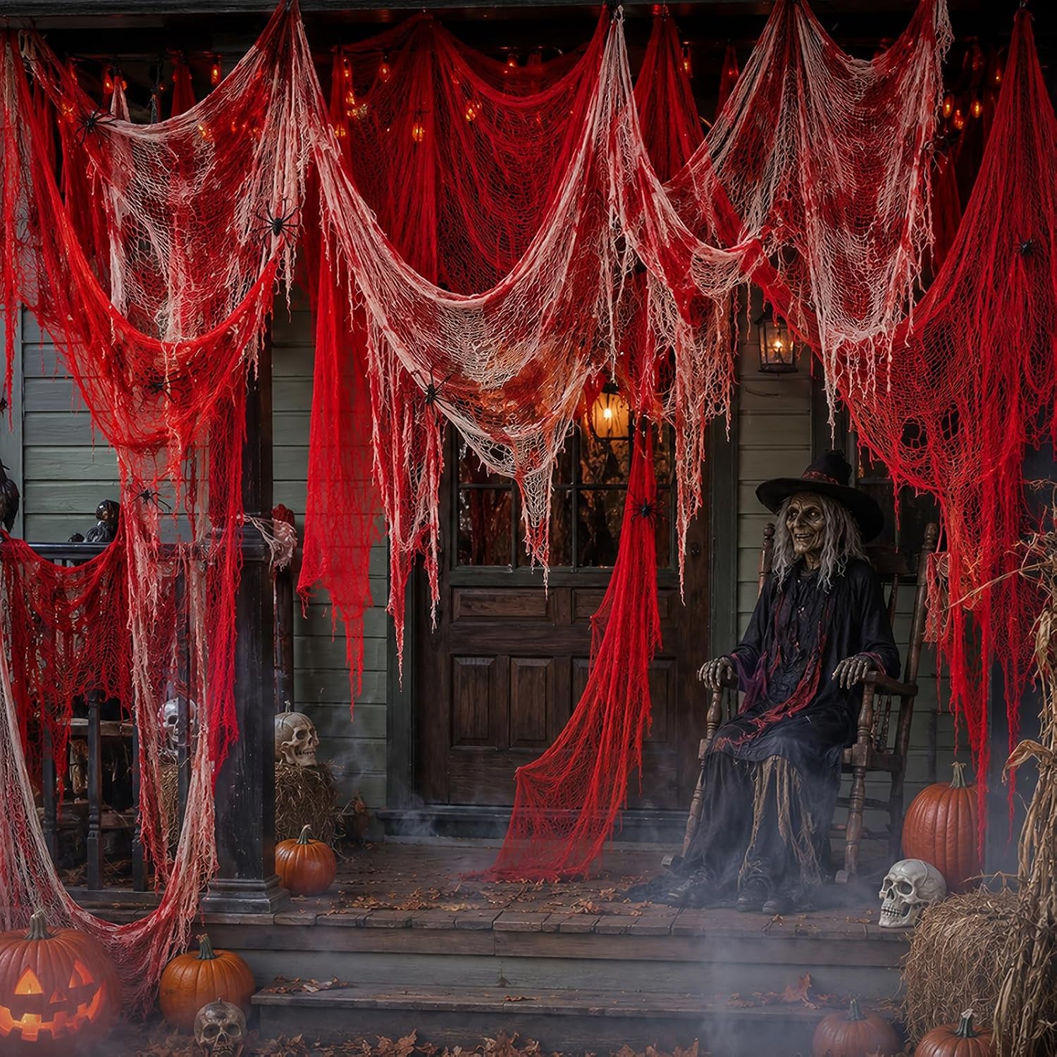 ZYP 320 x 80 in Halloween Creepy Cloth for Yard and Outdoor Decorations