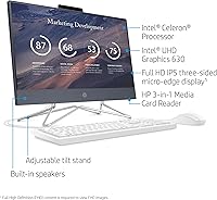Vista 2 de HP 22-DF 21.5 pulgadas Full HD WLED Intel Celeron G5900T 4GB 256GB SSD Win 10 PC todo en uno