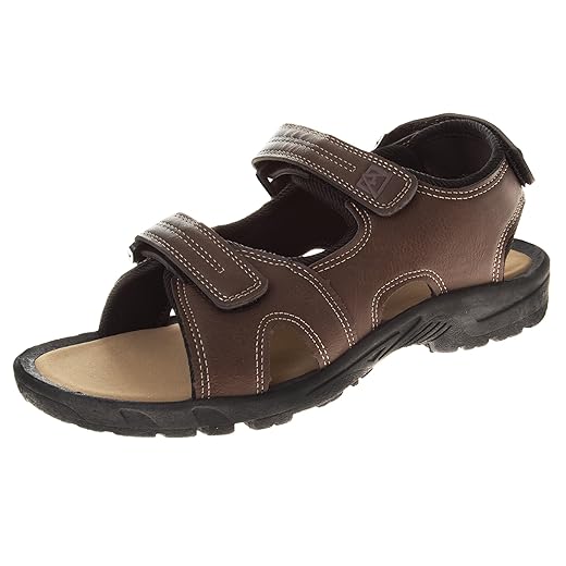 Avalanche Sandália masculina de bico aberto com alça ajustável – Sandália pescador impermeável verão praia adulto sapato aquático