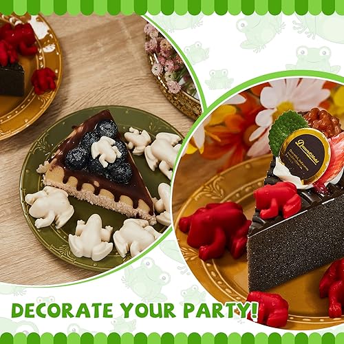 Miniatura 3 de Domensi Molde de silicona para chocolate con forma de rana de caramelo, bandeja de hielo de gelatina de Pascua en forma de rana de 10 plagas para