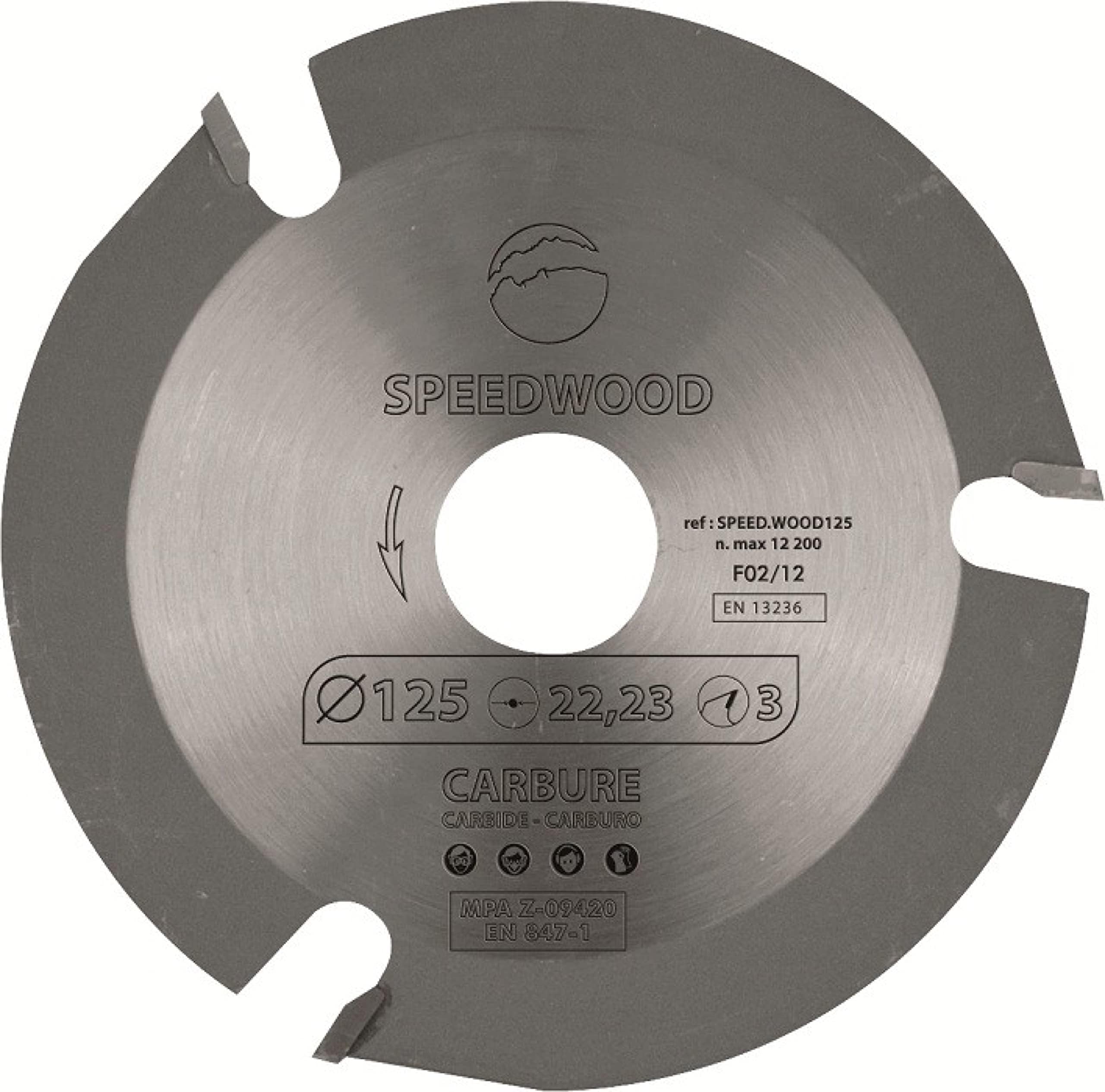 Versatile Angle Grinder Saw Blade Speedwood 125 (5") Leman. Wood carving disc.