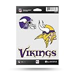 Rico Industries NFL Minnesota Vikings Die Cut Triple Spirit Sticker Sheet, One Size, Primary, 3-Piece