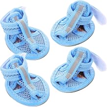iplusmile Pet Sandals for Small Dogs Breathable Mesh Dog Shoes with Soft Non-Slip Sole Protect Paws from Hot Pavement Summer Outdoor Walking and Beach Water Shoes