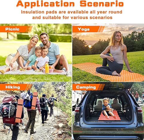 Miniatura 5 de Almohadilla de dormir de espuma de célula cerrada, almohadilla de dormir plegable para mochileros, almohadilla de dormir plegable a prueba de