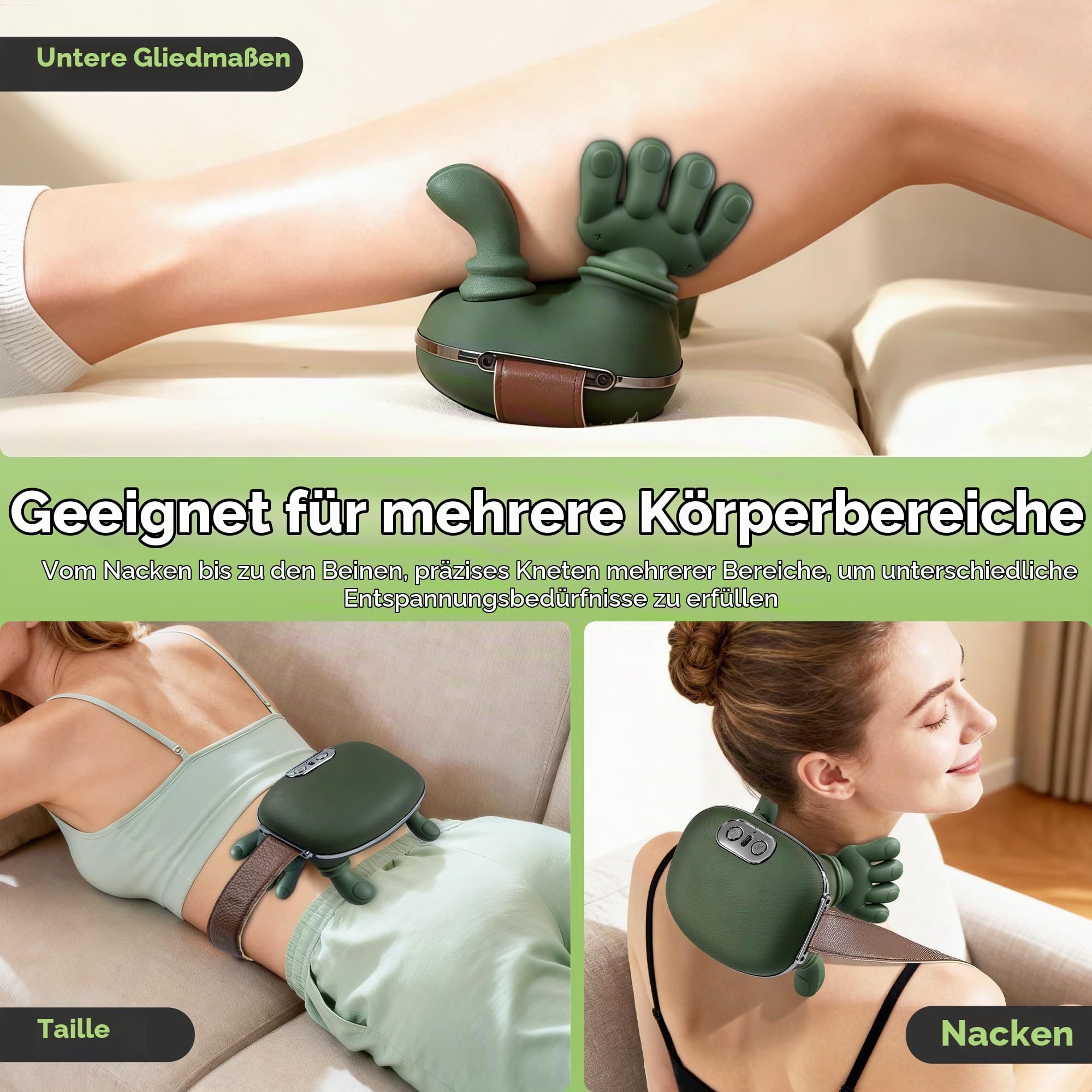 Nackenmassagegerät Elektrisch mit Wärme, 4D-Massagegerät