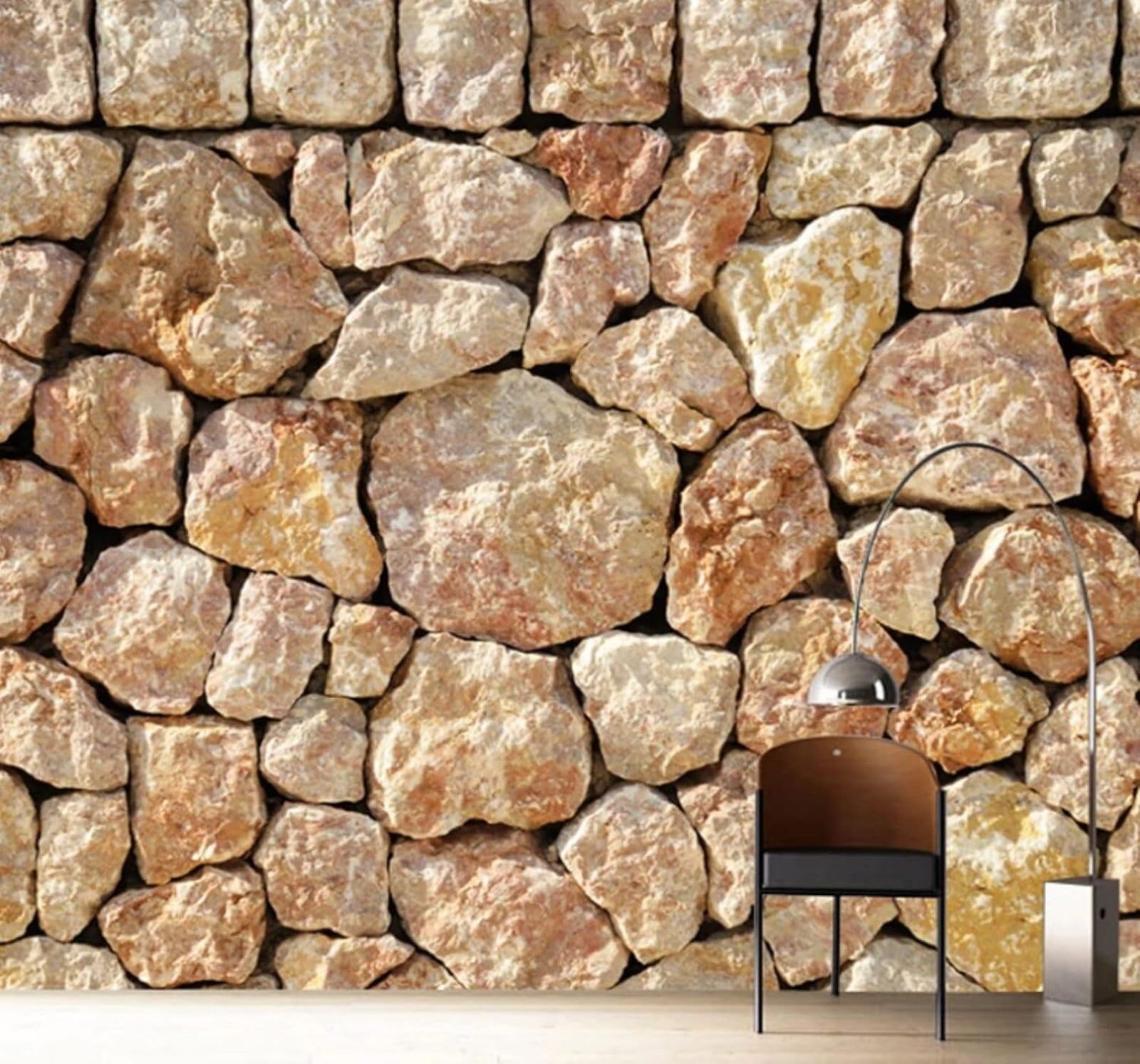XLMING Minimalist Three Dimensional Relief Vintage Stone Wall 3D Wallpaper Luxury Silk Study Dining Feature Sofa Grey Bedroom Living Room Tv Decorative Wall-150cm×105cm