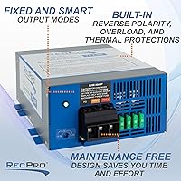 Vista 8 de RecPro Convertidor para RV de 75 Amp Convertidor de energía para RV y cargador de batería Carga inteligente de 4 etapas 120VAC a 12VDC Rango