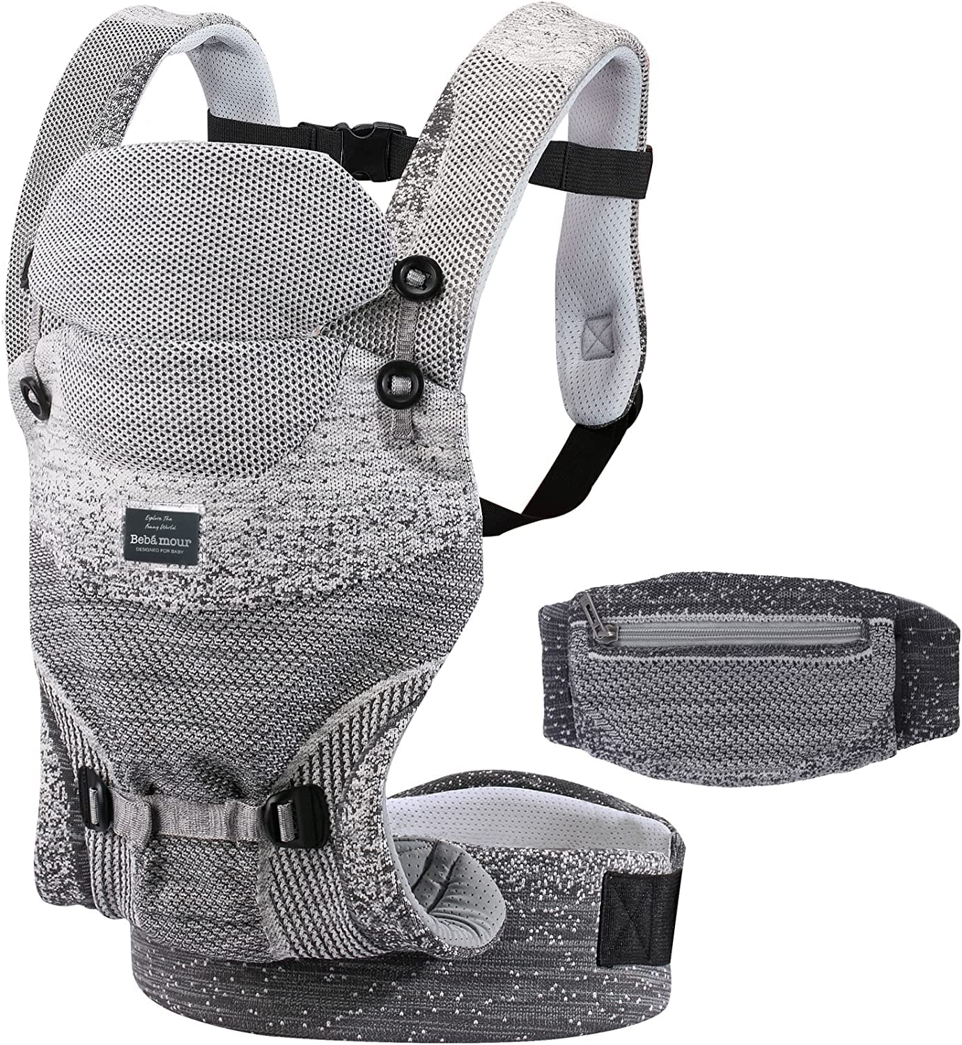 Bebamour Ergonomic All Carry Positions Baby Carrier Adjustable Baby