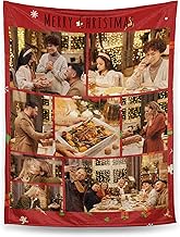 Personalised Blanket with Photo and Text, Personalised Blanket, Sofa Blanket, Fleece Blanket, Anniversary / Birthday / Christmas Gift, Personalized Gifts (8 Photos)