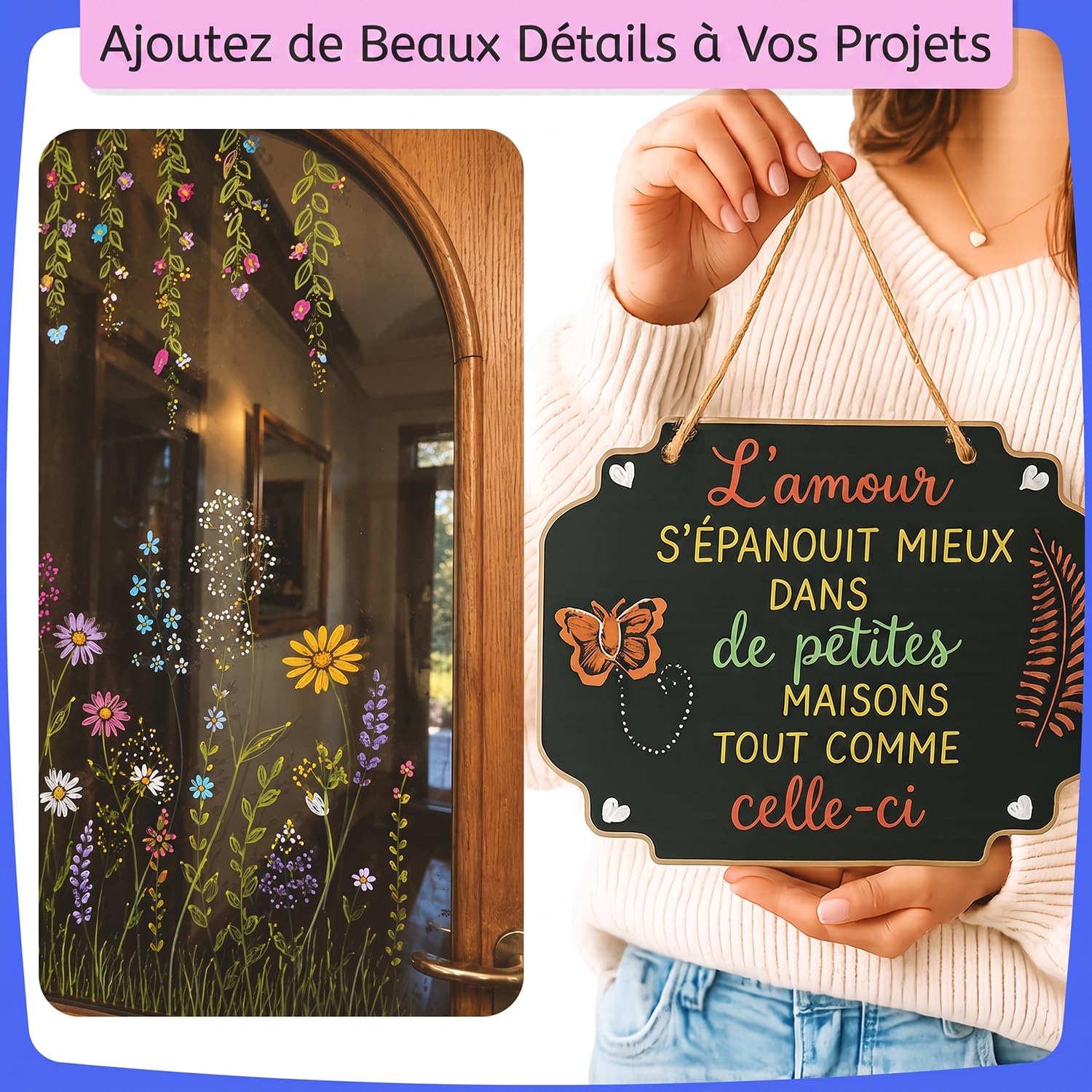 Chalkola Set 30 Marqueur Craie Effacable Tableau Noir 1mm - Stylo Craie