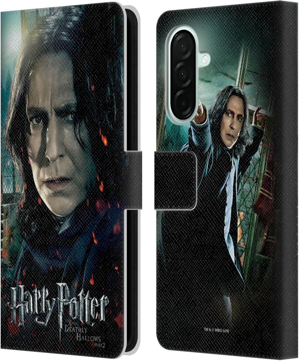 Head Case Designs Officially Licensed Harry Potter Severus Snape Deathly Hallows VIII Leather Wallet Case Compatible with Samsung Galaxy A26 5G