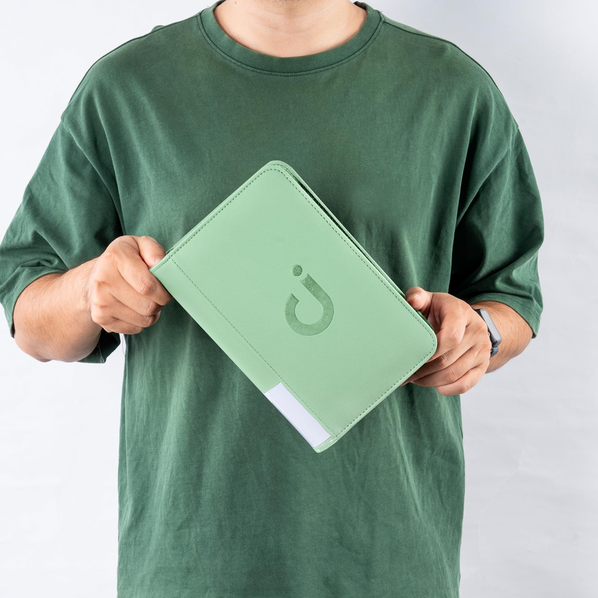 D DACCKIT Card Holder for Yoto Player, Premium Case With Sleeves, Holds 160 Cards - Light Green