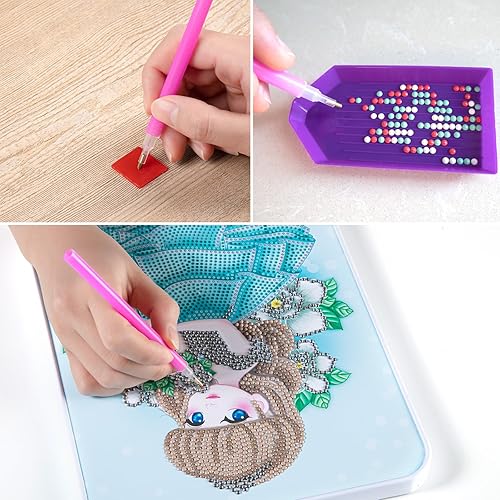 Miniatura 4 de 20 bandejas de plástico para pintar con diamantes, organizador de bandejas de clasificación de cuentas de 3.93 x 1.9 pulgadas, accesorios de