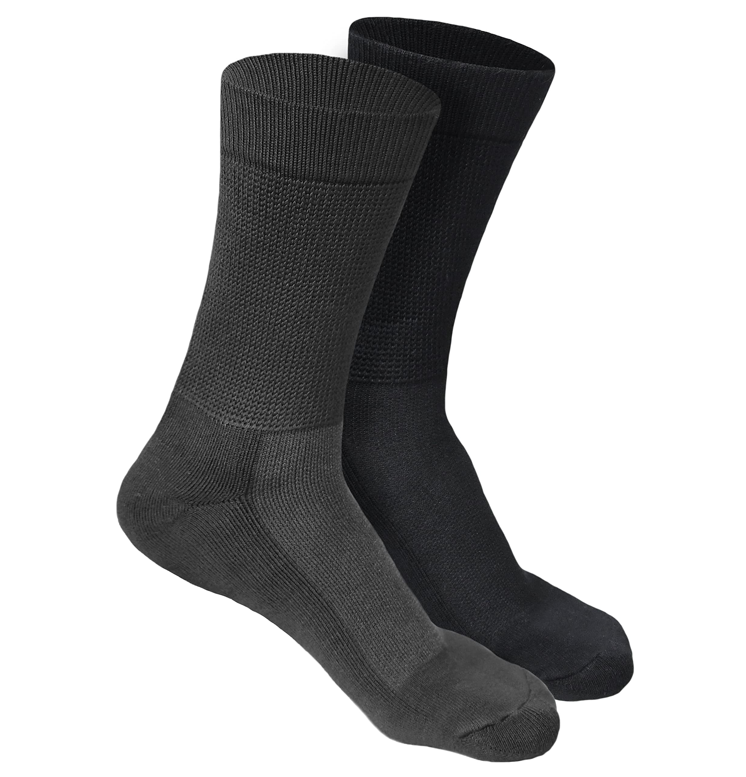 HEELIUM Bamboo Men's Crew Socks, 3X Softer than Cotton Socks, Odour Resistant & Breathable, Calf Length Socks
