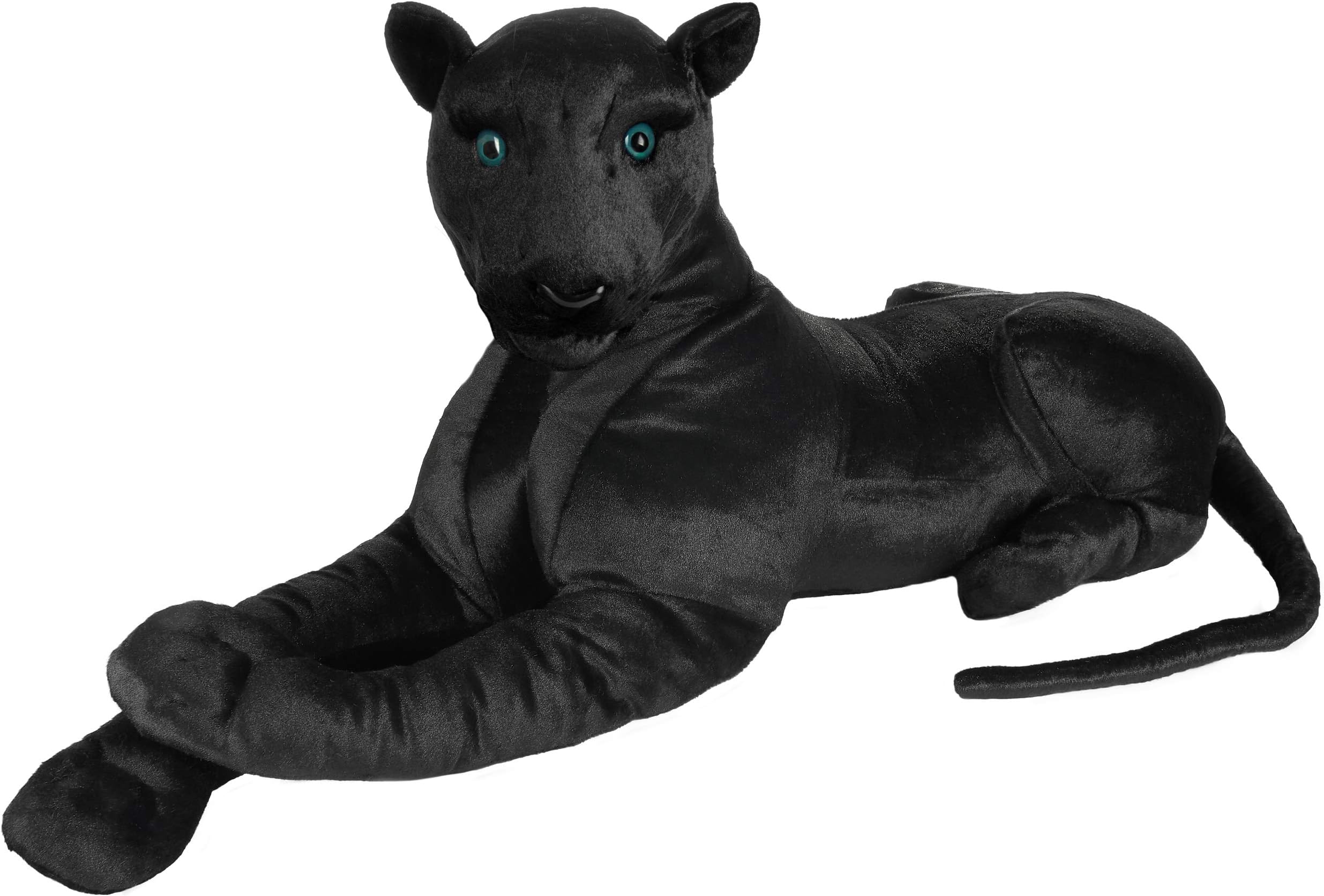 Dark Panther Soft Toy 43 inches (110 cm) Lying - XL Plush Cuddly Toy - Big Cat Black