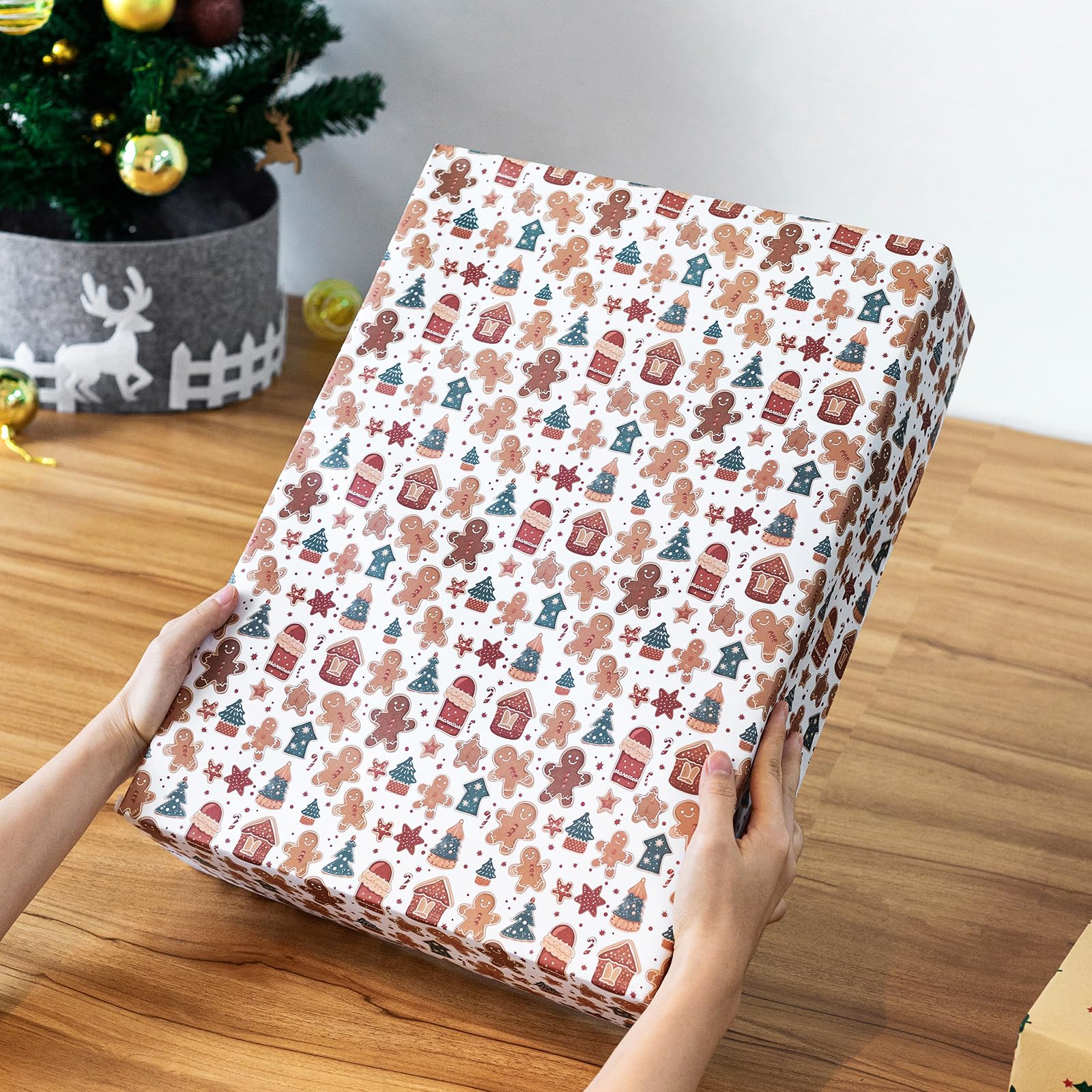 Mefleet Lot de 10 grandes boîtes cadeaux très profondes de 48,3 x 35,6 x 10,2 cm avec couvercles, boîtes pour chemises, vêtements, peignoirs, pulls pour cadeaux de Noël, vacances, emballage cadeau