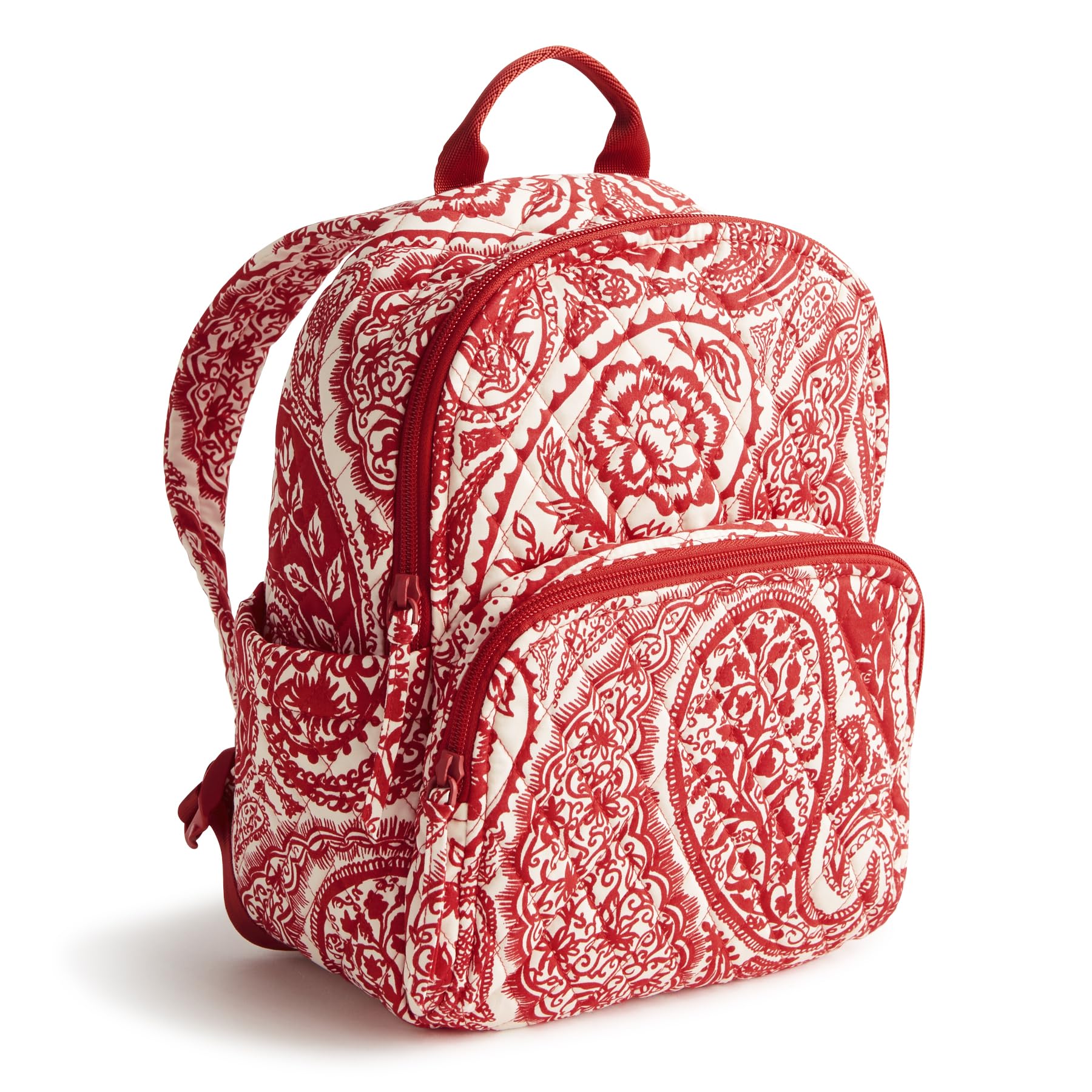 Vera Bradley Women's Premium Cotton Small Banbury Backpack Bookbag, Paisley Key, One Size